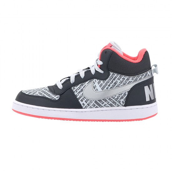Nike Court Borough Mid Prnt GS 845103-002 Nike Court Borough Mid Prnt GS 845103-002
